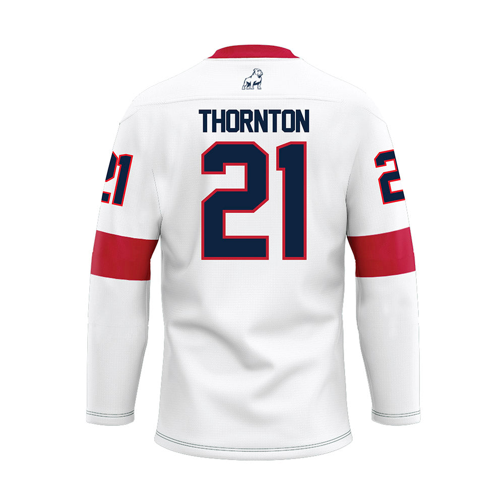 Samford - NCAA Football : Malik Thornton - White Hockey Jersey-1