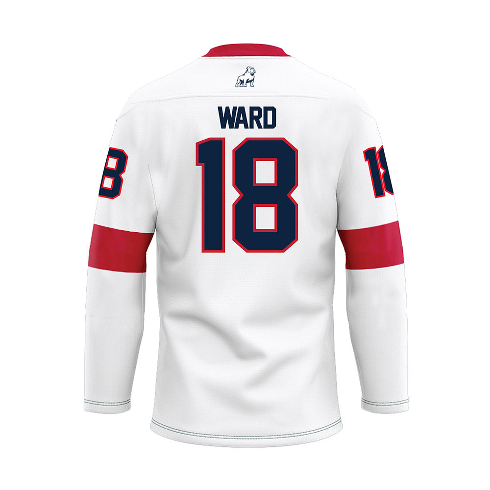 Samford - NCAA Football : Torrey Ward - White Hockey Jersey-1