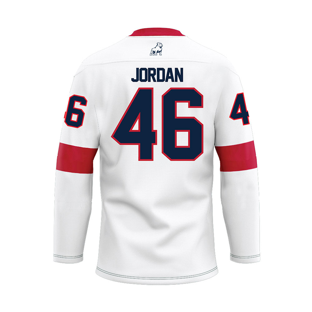Samford - NCAA Football : Andrew Jordan - White Hockey Jersey-1