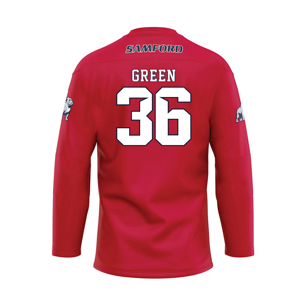 Samford - NCAA Football : Dayton Green - Red Hockey Jersey