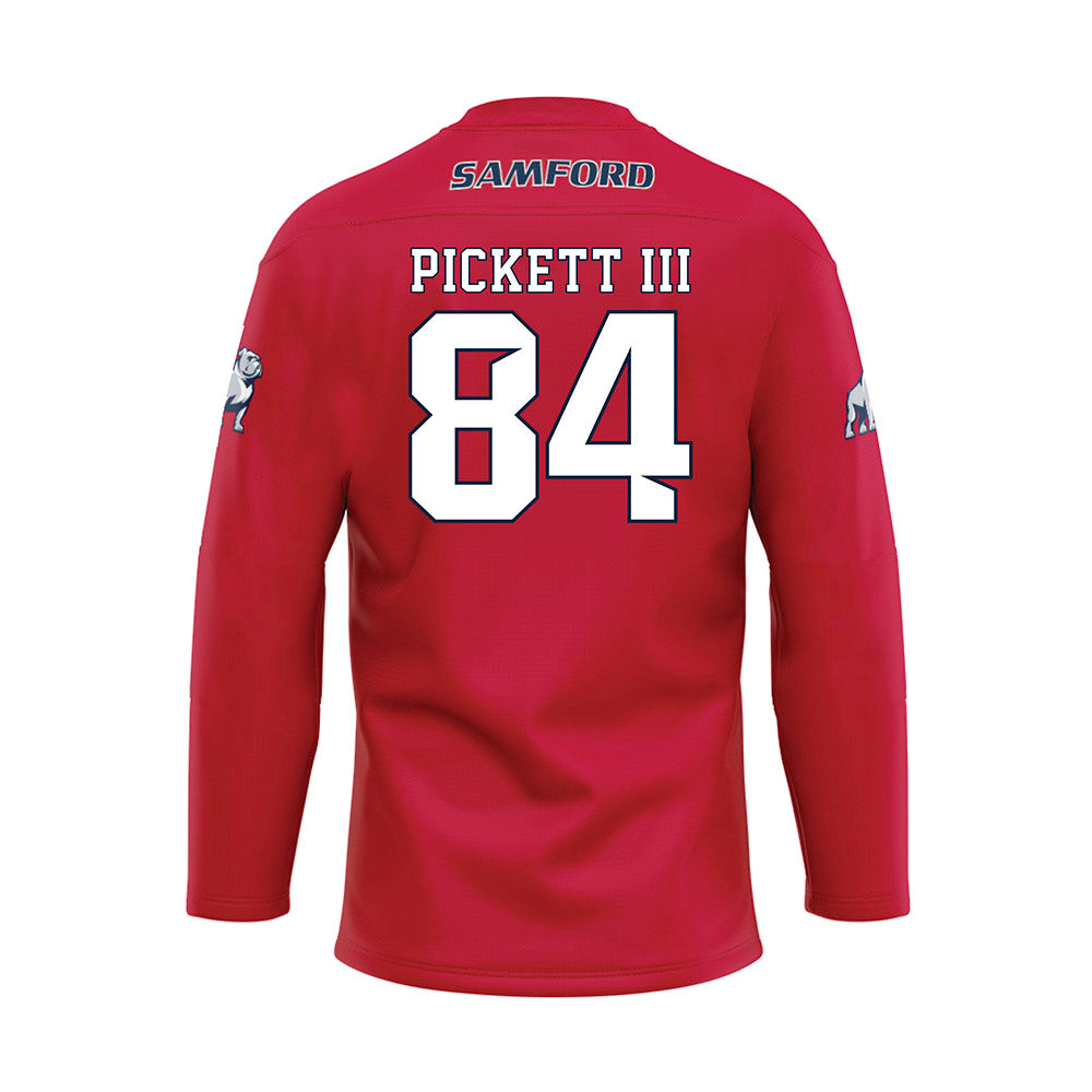 Samford - NCAA Football : Sam Pickett III - Red Hockey Jersey-1