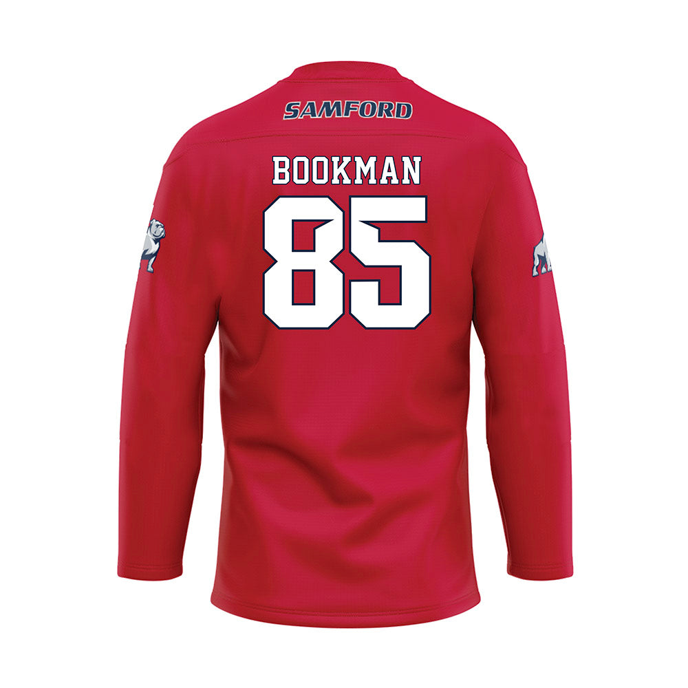 Samford - NCAA Football : Nicholas Bookman - Red Hockey Jersey-1