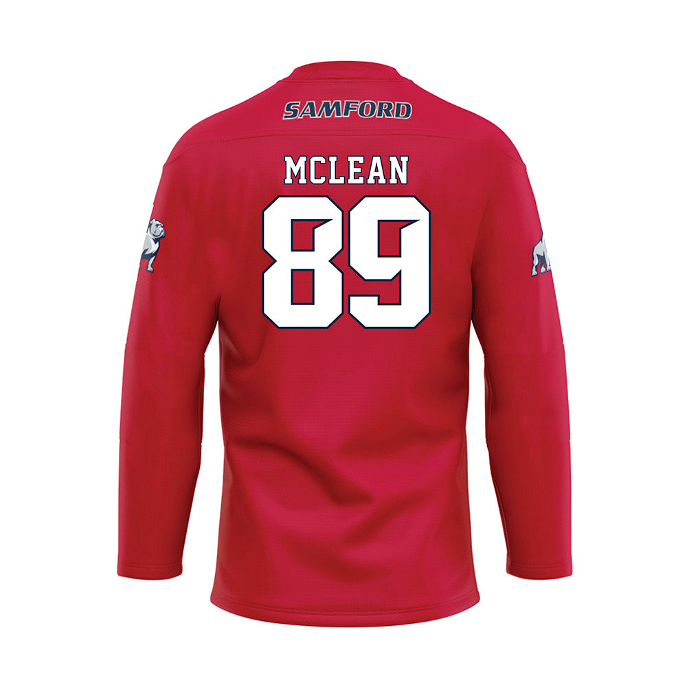 Samford - NCAA Football : Knox Mclean - Red Hockey Jersey-1