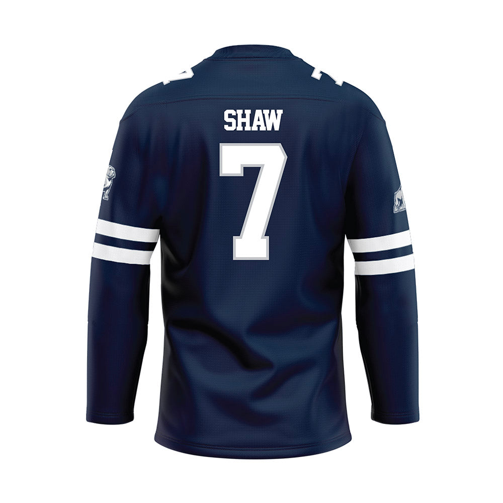 Samford - NCAA Softball : Olivia Shaw - Blue Hockey Jersey-1