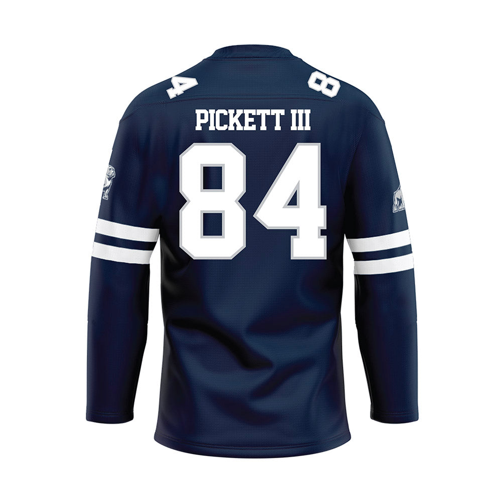 Samford - NCAA Football : Sam Pickett III - Blue Hockey Jersey-1