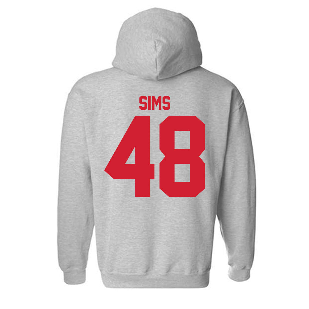 Louisiana - NCAA Football : Hunter Sims - Classic Shersey Hooded Sweatshirt-1