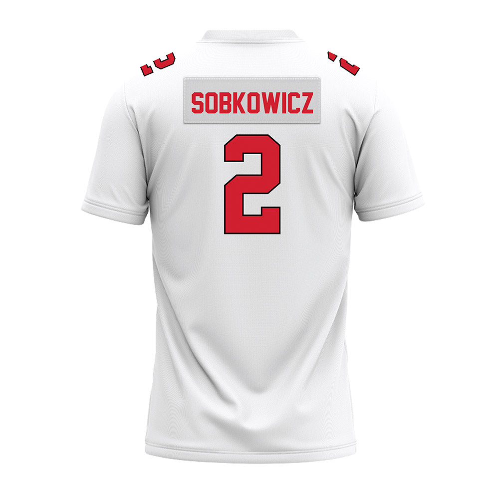 Illinois State - NCAA Football : Daniel Sobkowicz - White Premium Football Jersey-1