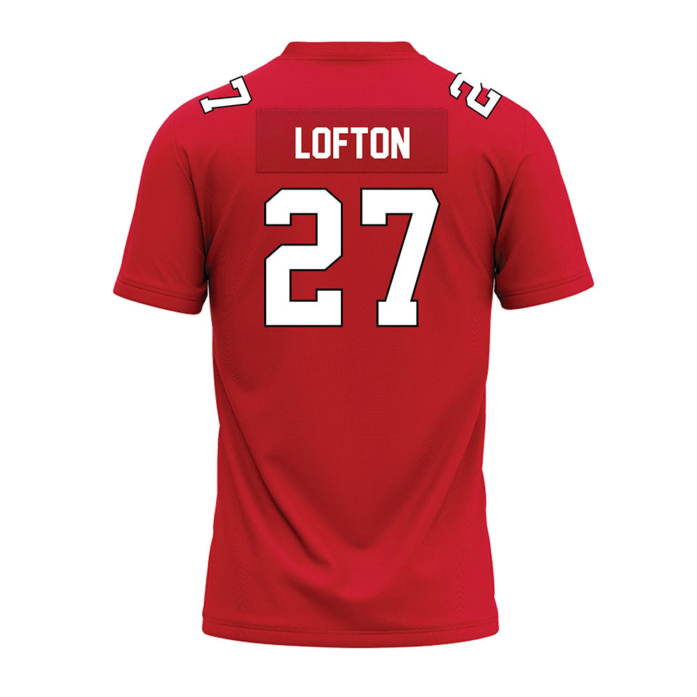 Illinois State - NCAA Football : Tyler Lofton - Red Premium Football Jersey-1