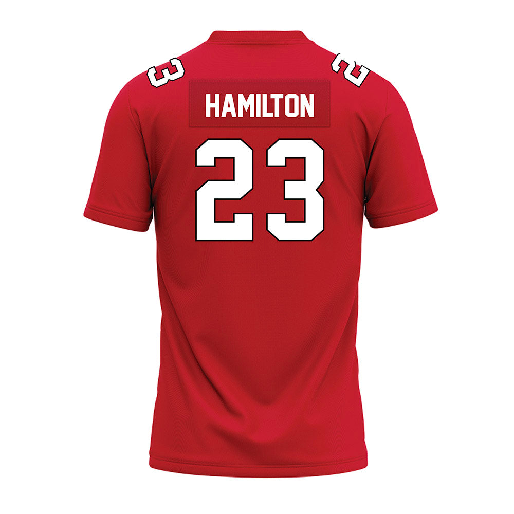 Illinois State - NCAA Football : JuMaria Hamilton - Red Premium Football Jersey-1