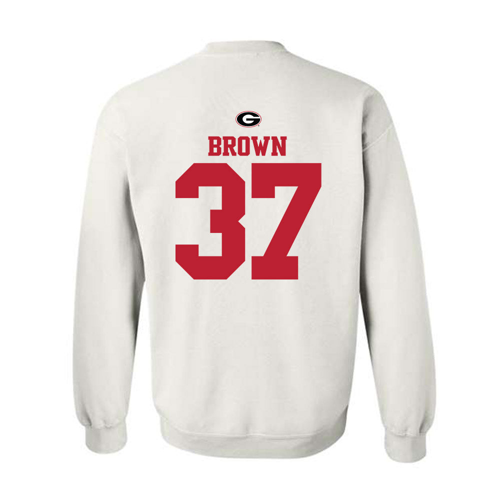 Georgia - NCAA Baseball : Zachary Brown - Fashion Shersey Crewneck Sweatshirt-1