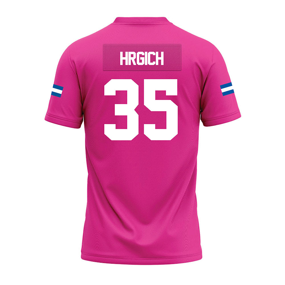 Grand Valley - NCAA Football : Trace Hrgich - Pink Premium Football Jersey-1