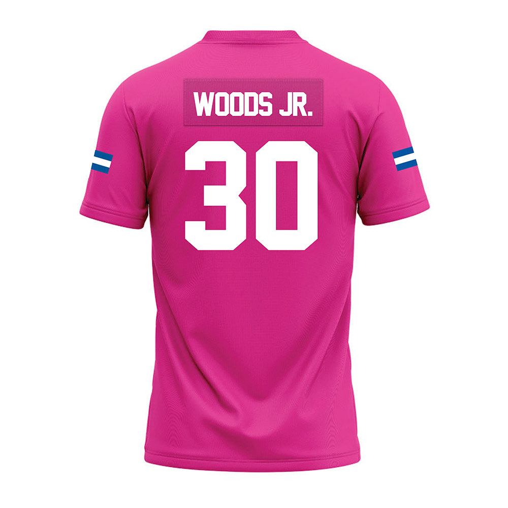Grand Valley - NCAA Football : Derrick Woods Jr. - Pink Premium Football Jersey-1