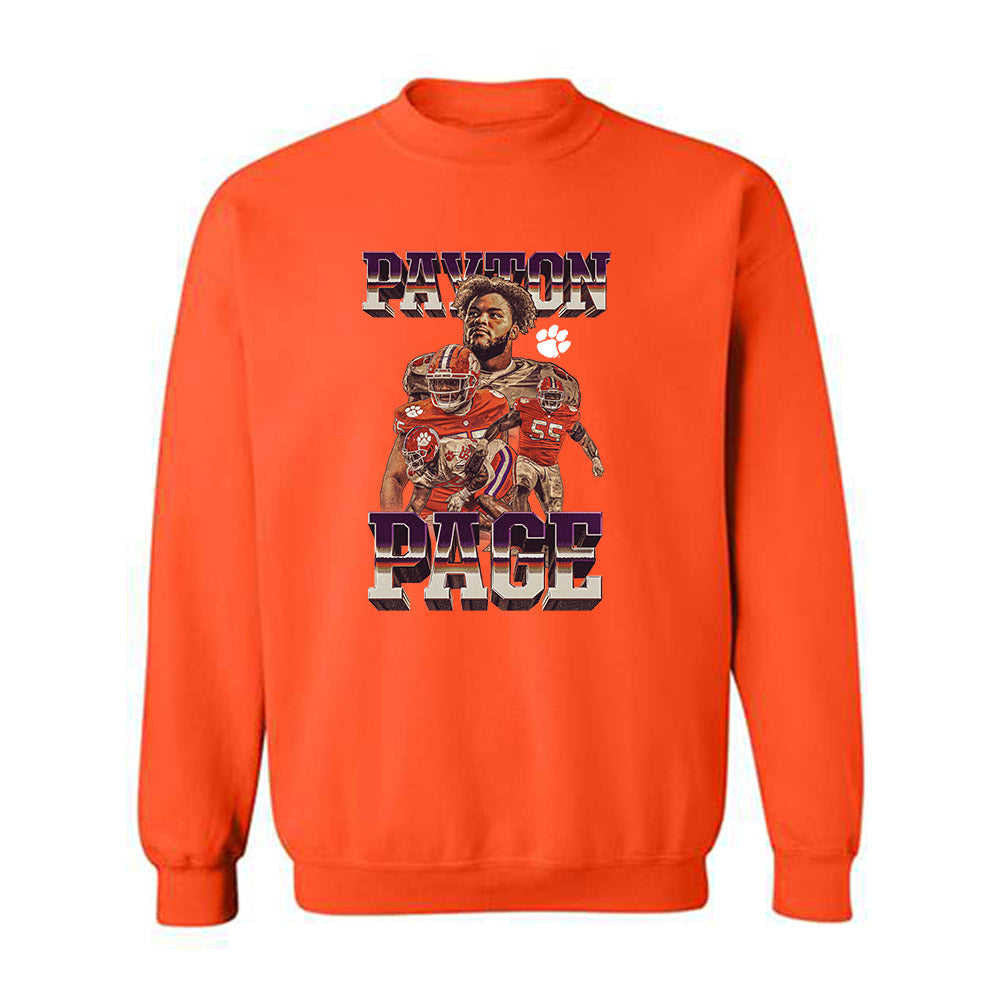 Clemson - NCAA Football : Payton Page - Player Collage Crewneck Sweatshirt