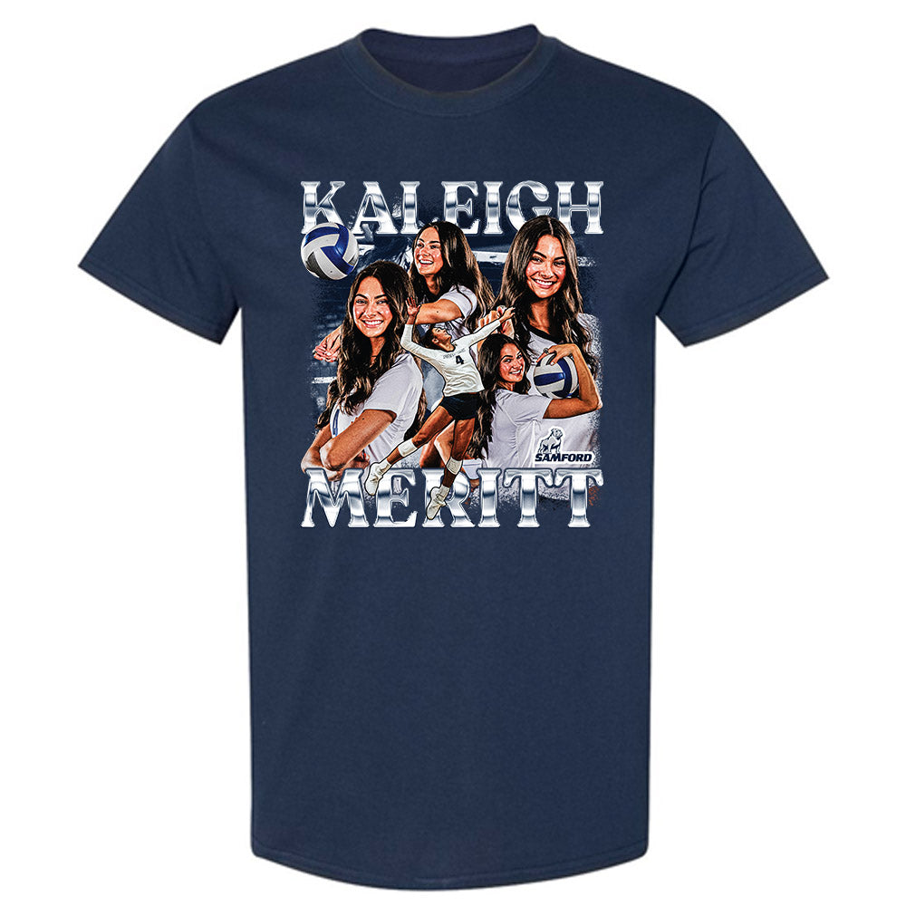 Samford - NCAA Women's Volleyball : Kaleigh Meritt - Player Collage T-Shirt