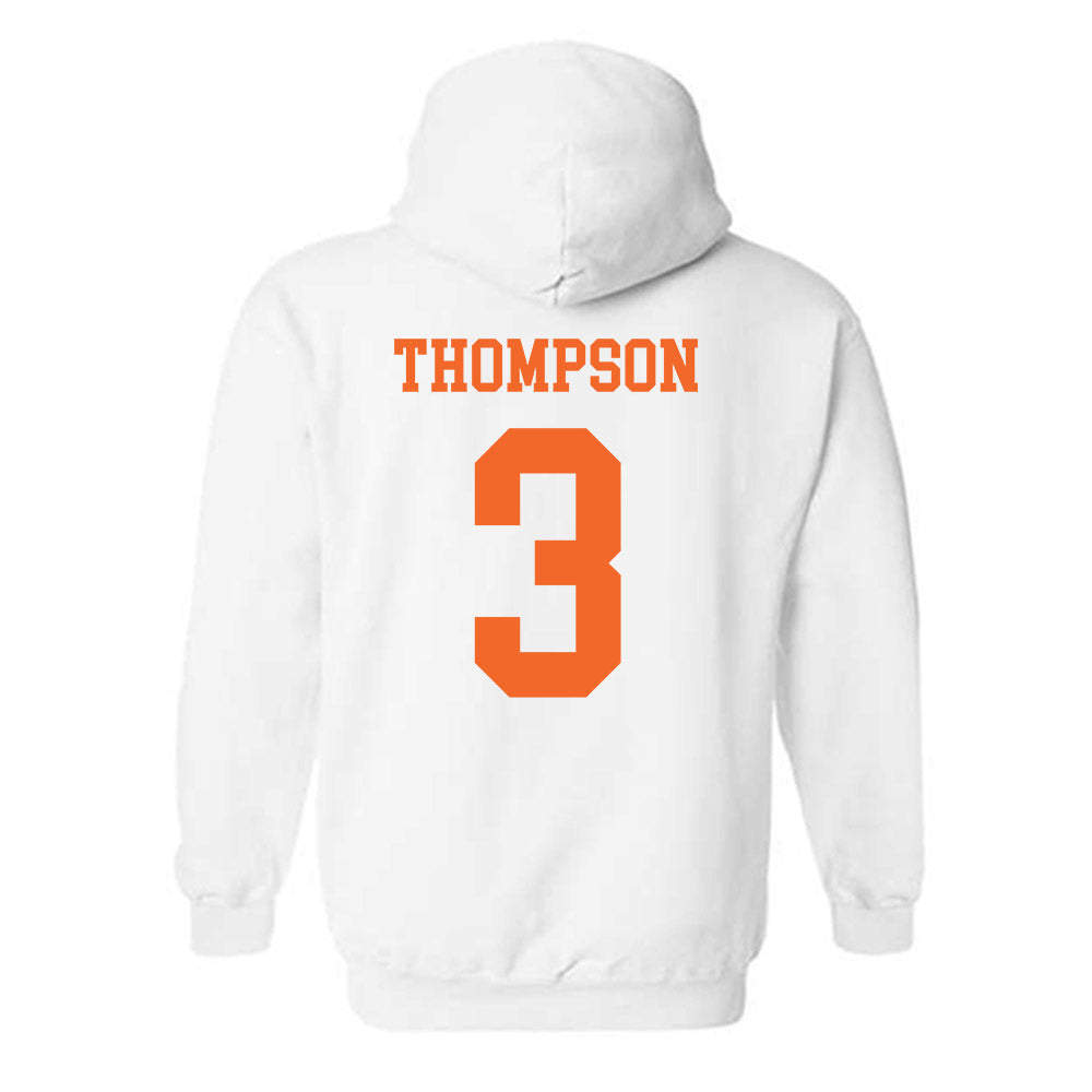 Clemson - NCAA Men's Basketball : Chase Thompson - Classic Shersey Hooded Sweatshirt-1