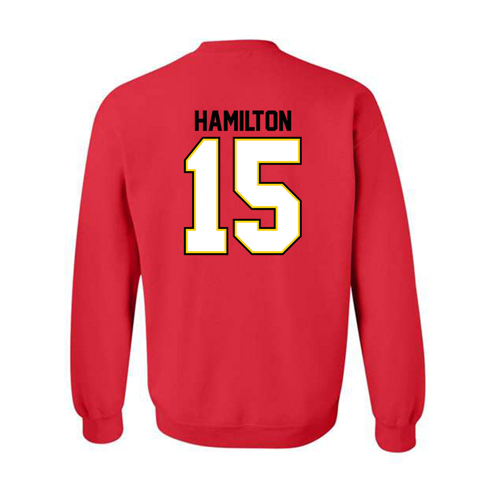 Maryland - NCAA Football : Jackson Hamilton - Classic Shersey Crewneck Sweatshirt-1