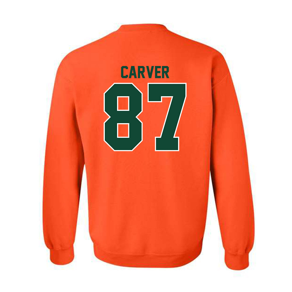 Miami - NCAA Football : Hunter Carver - Classic Shersey Crewneck Sweatshirt-1