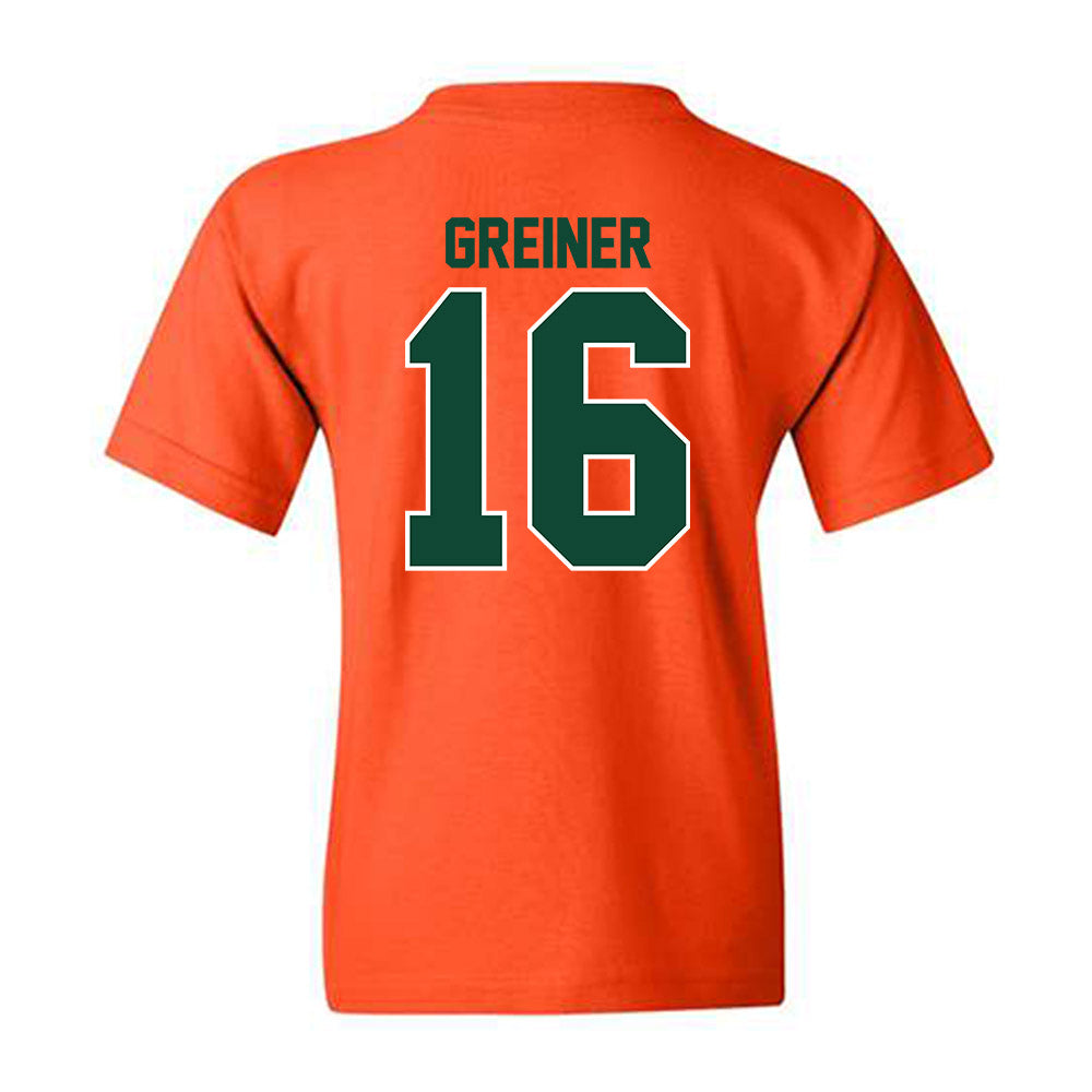 Miami - NCAA Women's Soccer : Sarah Greiner - Classic Shersey Youth T-Shirt-1