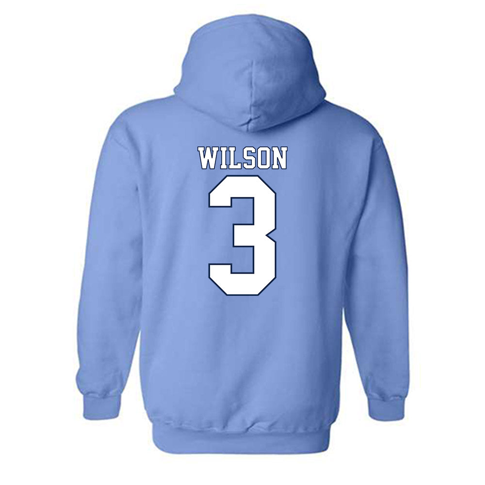UNC - NCAA Men's Lacrosse : Brevin Wilson - Classic Shersey Hooded Sweatshirt-1
