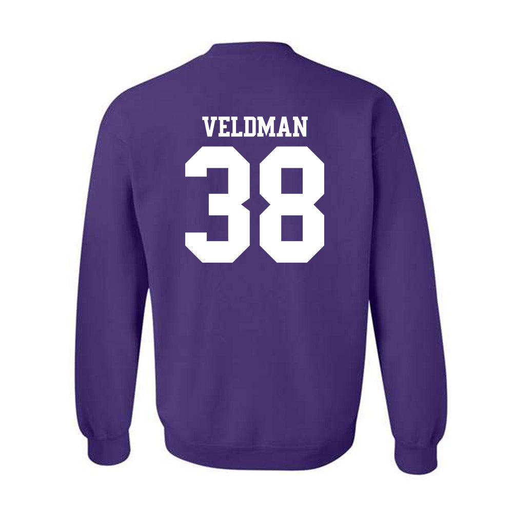 Northwestern - NCAA Football : Joshua Veldman - Classic Shersey Crewneck Sweatshirt-1