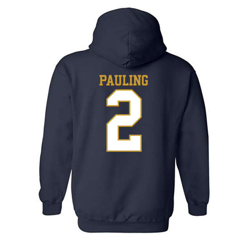 Notre Dame - NCAA Football : William Pauling - Generic Shersey Hooded Sweatshirt-1