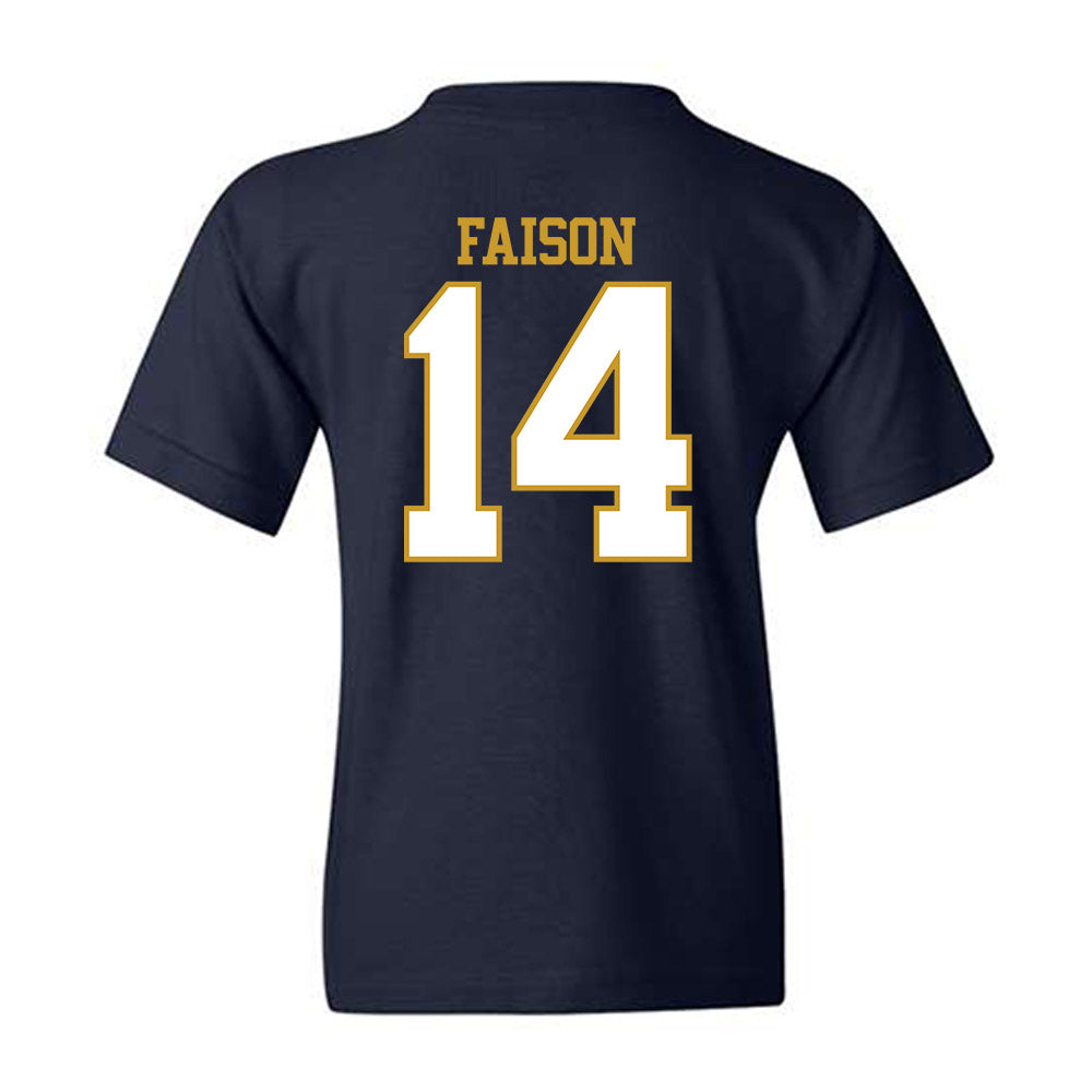 Notre Dame - NCAA Men's Lacrosse : Jordan Faison - Generic Shersey Youth T-Shirt-1