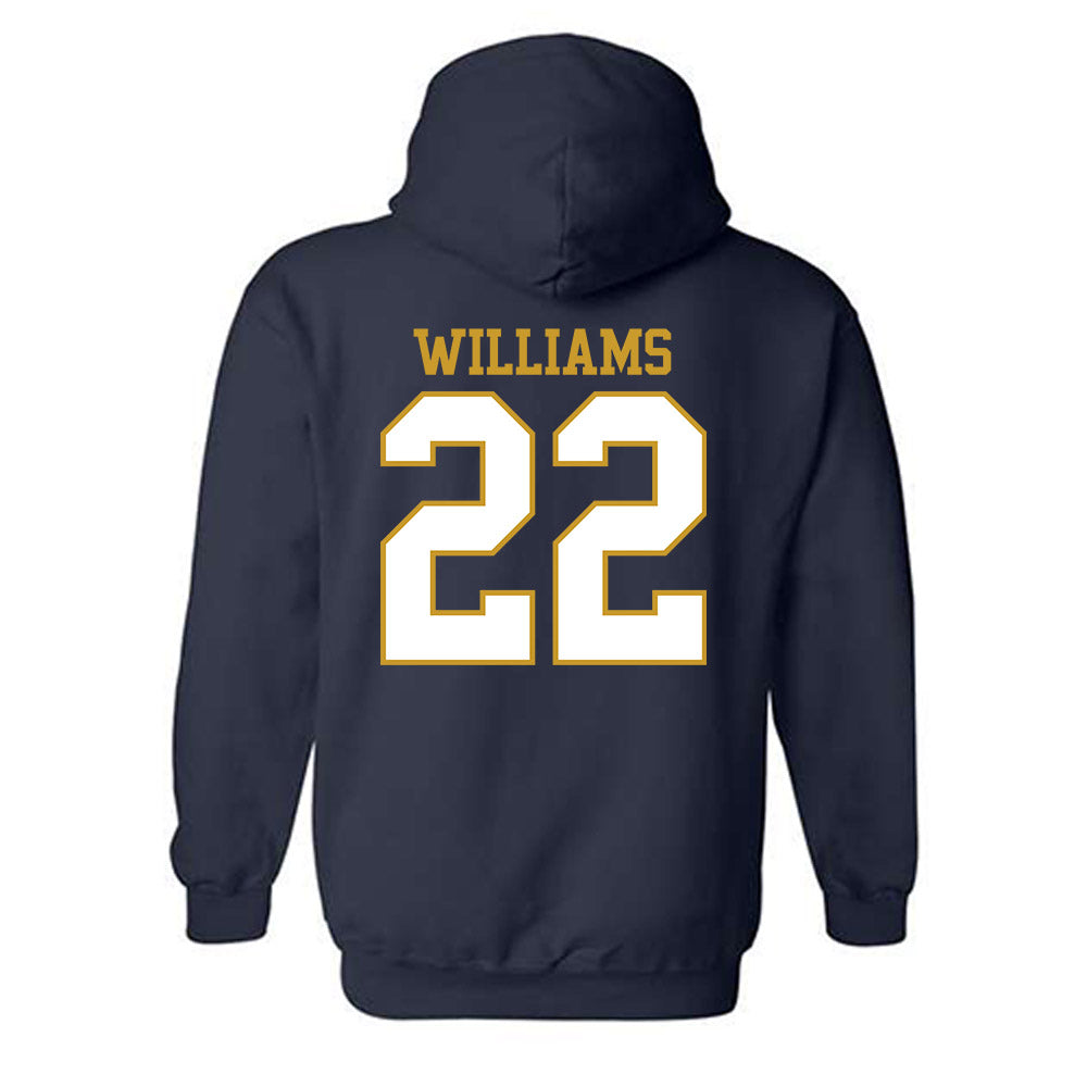 Notre Dame - NCAA Football : Aneyas Williams - Generic Shersey Hooded Sweatshirt-1