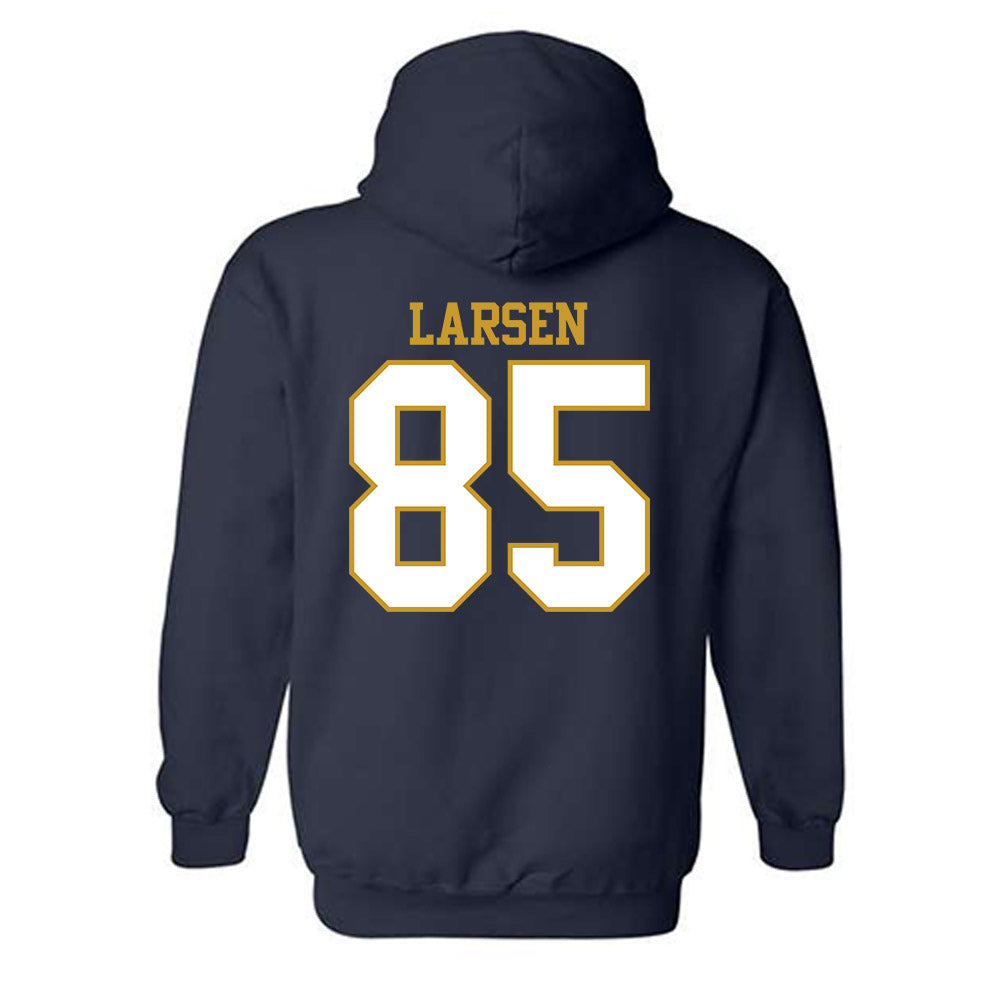 Notre Dame - NCAA Football : Jack Larsen - Generic Shersey Hooded Sweatshirt-1