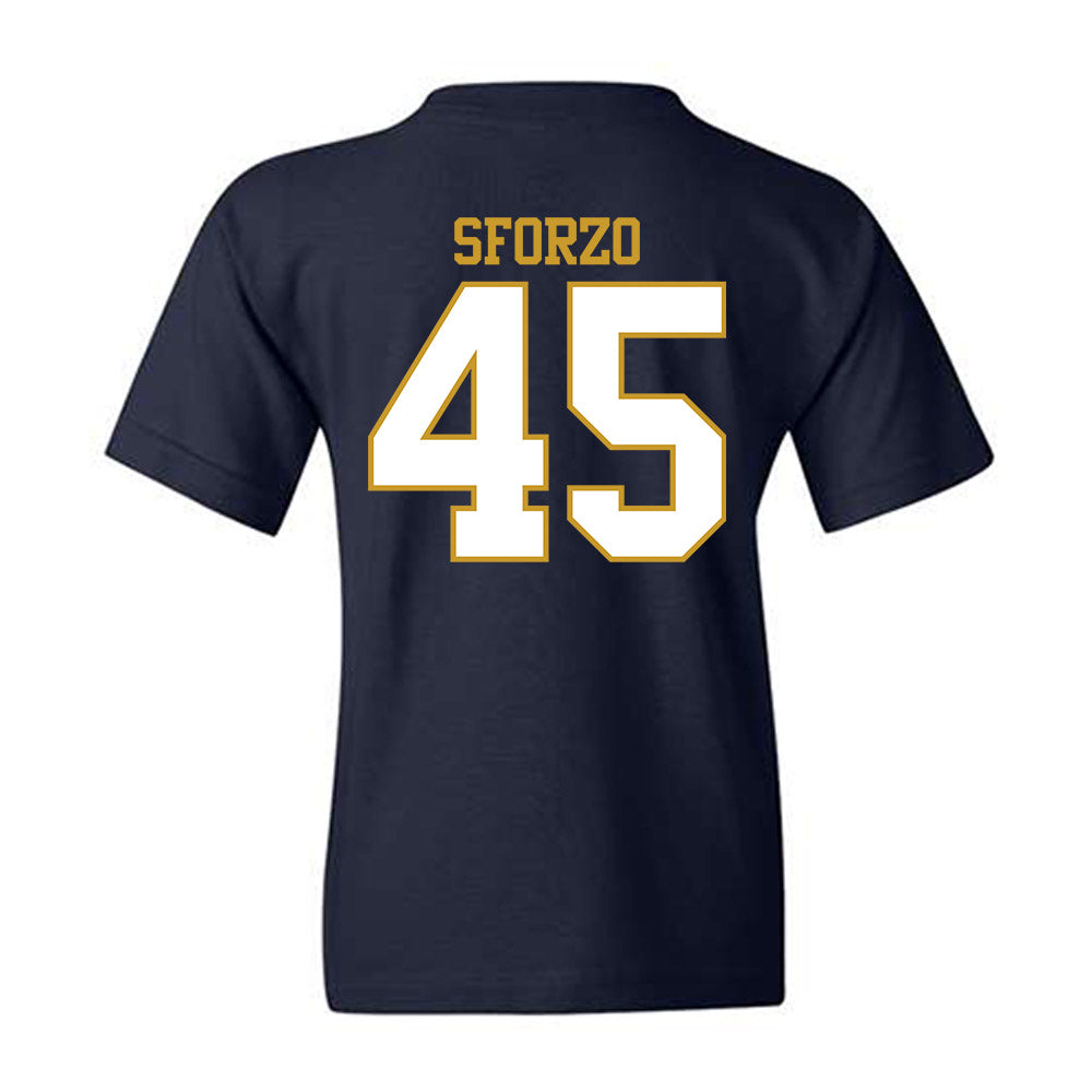 Notre Dame - NCAA Men's Lacrosse : Ryan Sforzo - Generic Shersey Youth T-Shirt-1