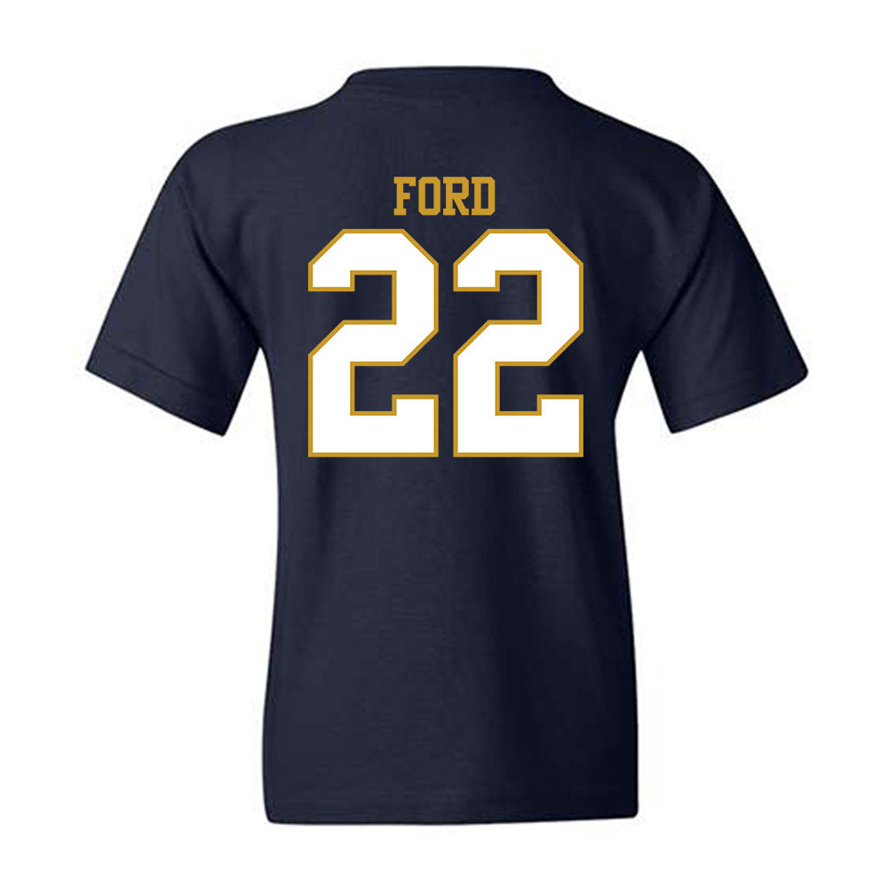Notre Dame - NCAA Football : Devyn Ford - Generic Shersey Youth T-Shirt-1