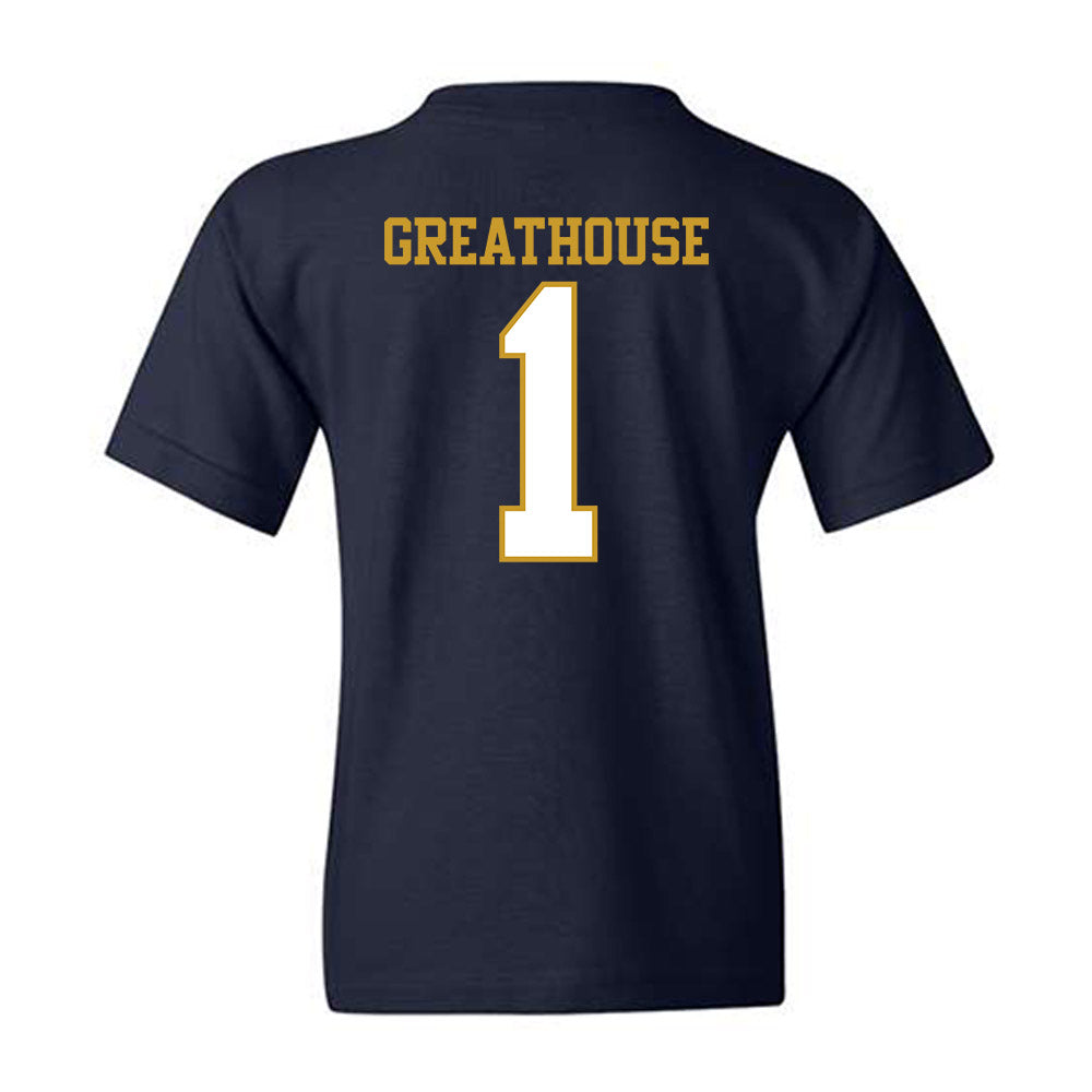 Notre Dame - NCAA Football : Jaden Greathouse - Generic Shersey Youth T-Shirt-1