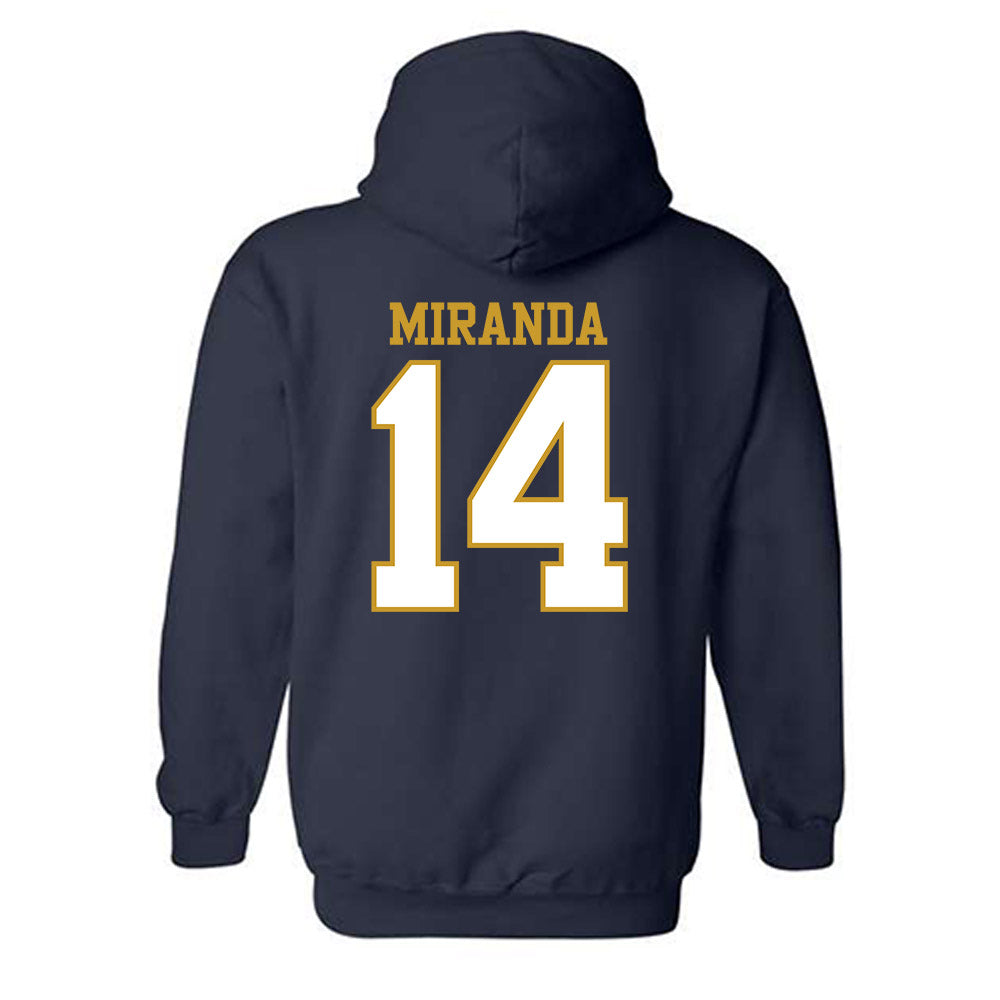 Notre Dame - NCAA Baseball : Shane Miranda - Generic Shersey Hooded Sweatshirt-1