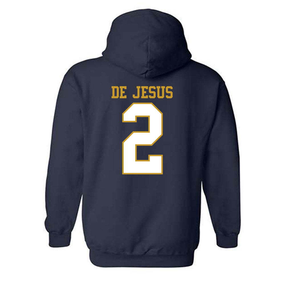 Notre Dame - NCAA Women's Basketball : Vanessa de Jesus - Generic Shersey Hooded Sweatshirt-1