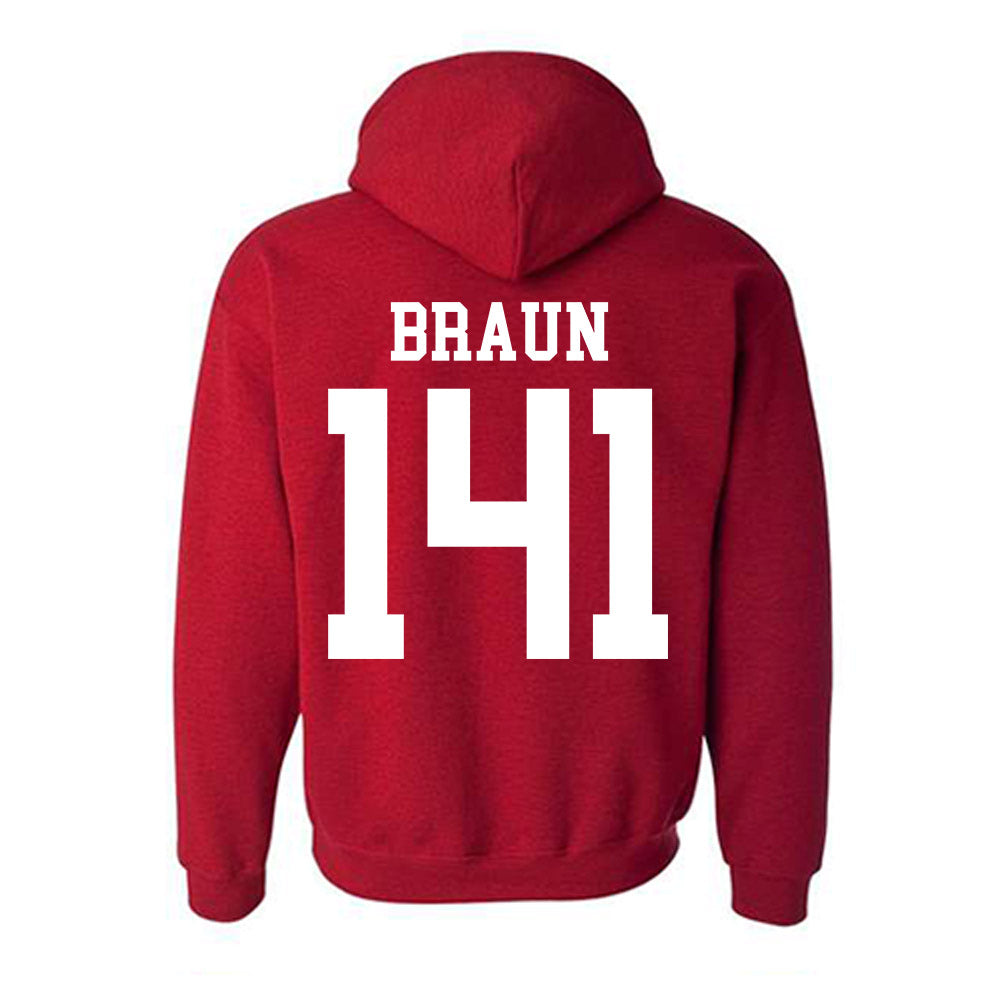 Oklahoma - NCAA Wrestling : Alex Braun - Classic Shersey Hooded Sweatshirt-1