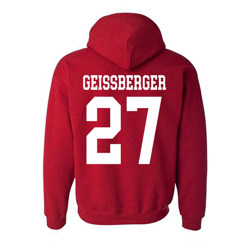 - NCAA Women's Volleyball : Kari Geissberger - Classic Shersey Hooded Sweatshirt-1