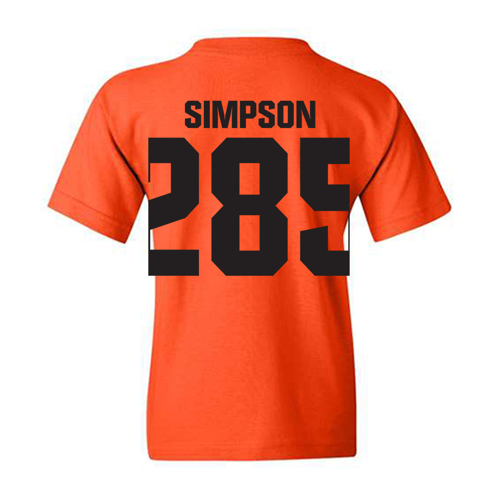 Oklahoma State - NCAA Wrestling : Hayden Simpson - Classic Shersey Youth T-Shirt-1