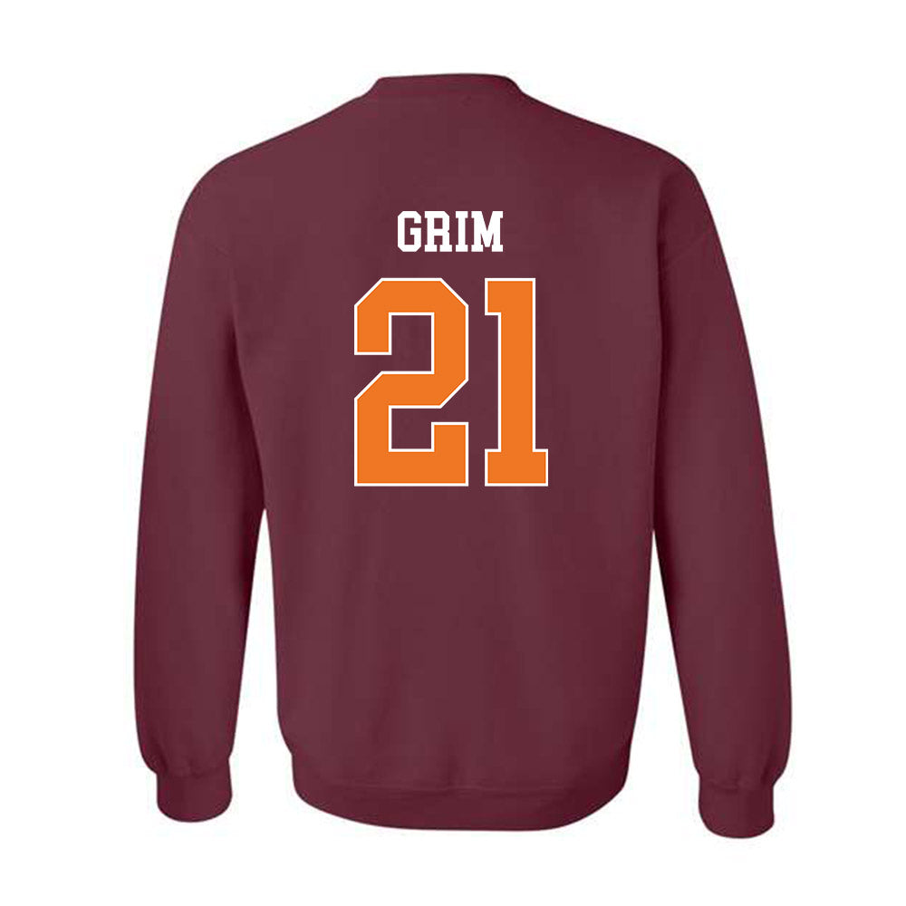 Virginia Tech - NCAA Baseball : Ethan Grim - Classic Shersey Crewneck Sweatshirt-1