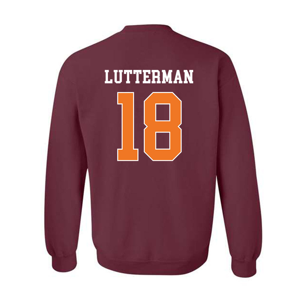 Virginia Tech - NCAA Baseball : Hudson Lutterman - Classic Shersey Crewneck Sweatshirt-1