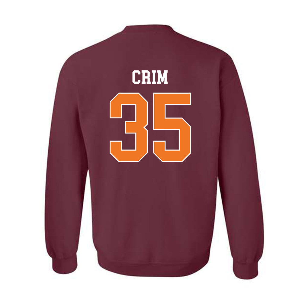 Virginia Tech - NCAA Football : Jordan Crim - Classic Shersey Crewneck Sweatshirt-1