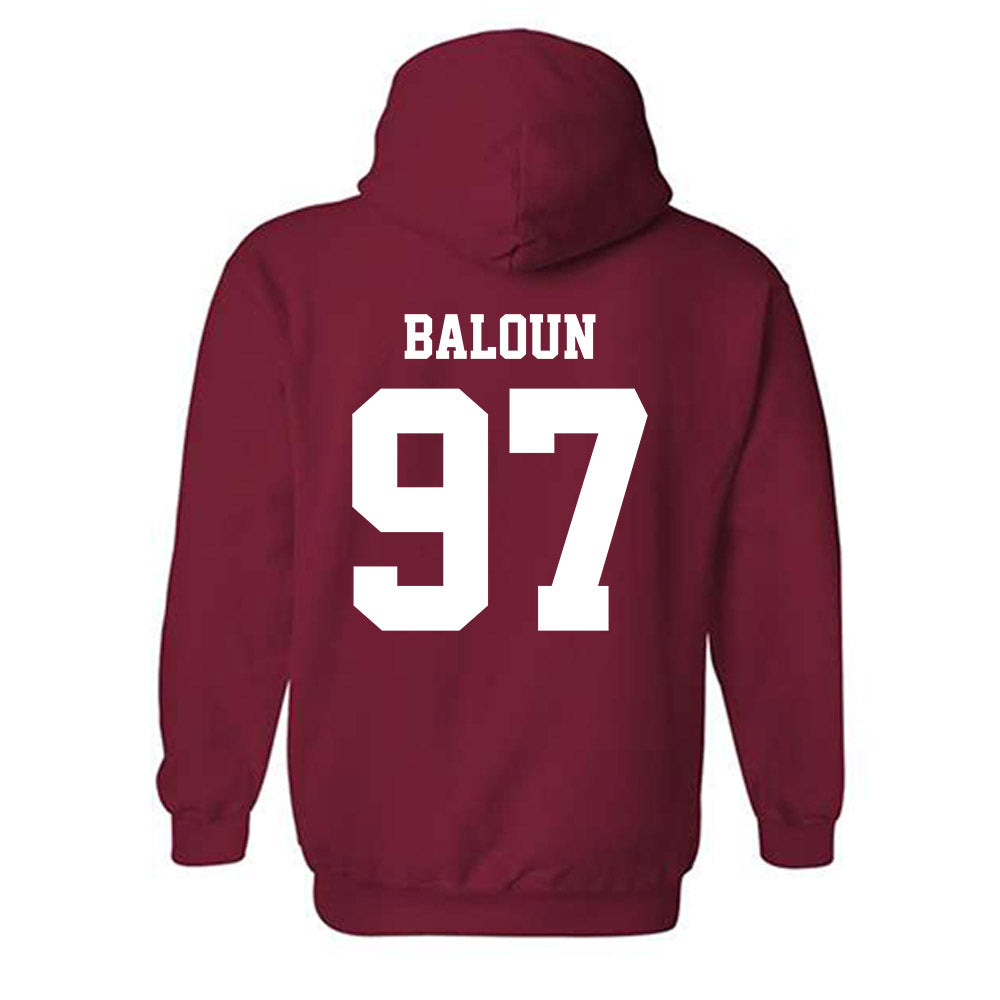 WSU - NCAA Football : Max Baloun - Classic Shersey Hooded Sweatshirt-1