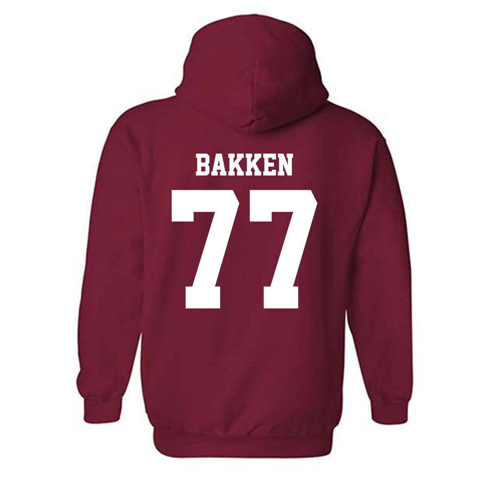 WSU - NCAA Football : Nick Bakken - Classic Shersey Hooded Sweatshirt-1