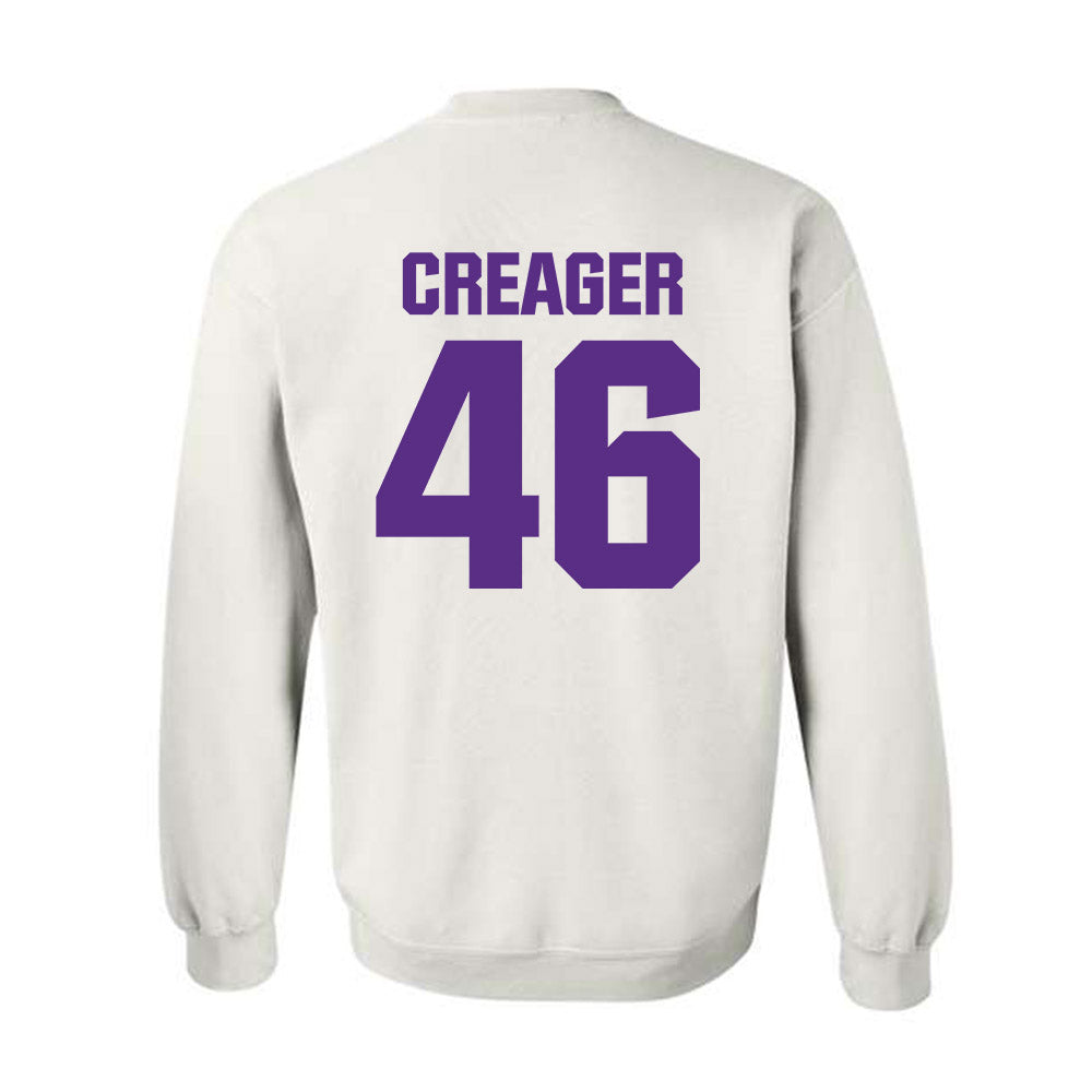 Northwestern - NCAA Football : Lincoln Creager - Sports Shersey Crewneck Sweatshirt-1