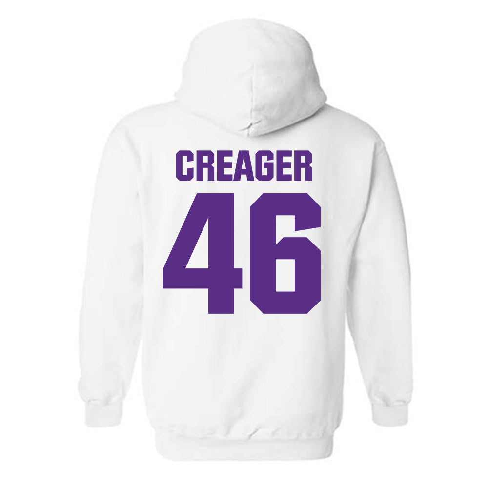 Northwestern - NCAA Football : Lincoln Creager - Sports Shersey Hooded Sweatshirt-1