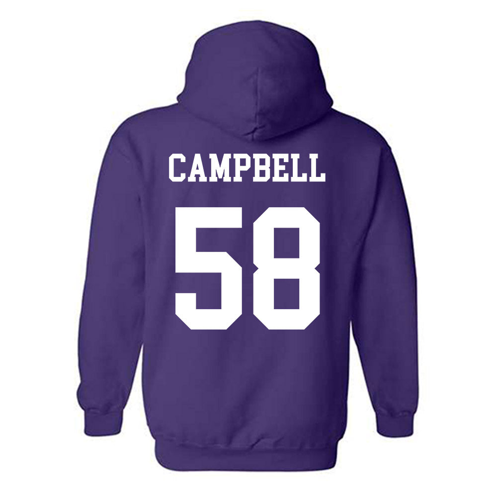 Northwestern - NCAA Football : Nathaniel Campbell - Sports Shersey Hooded Sweatshirt-1