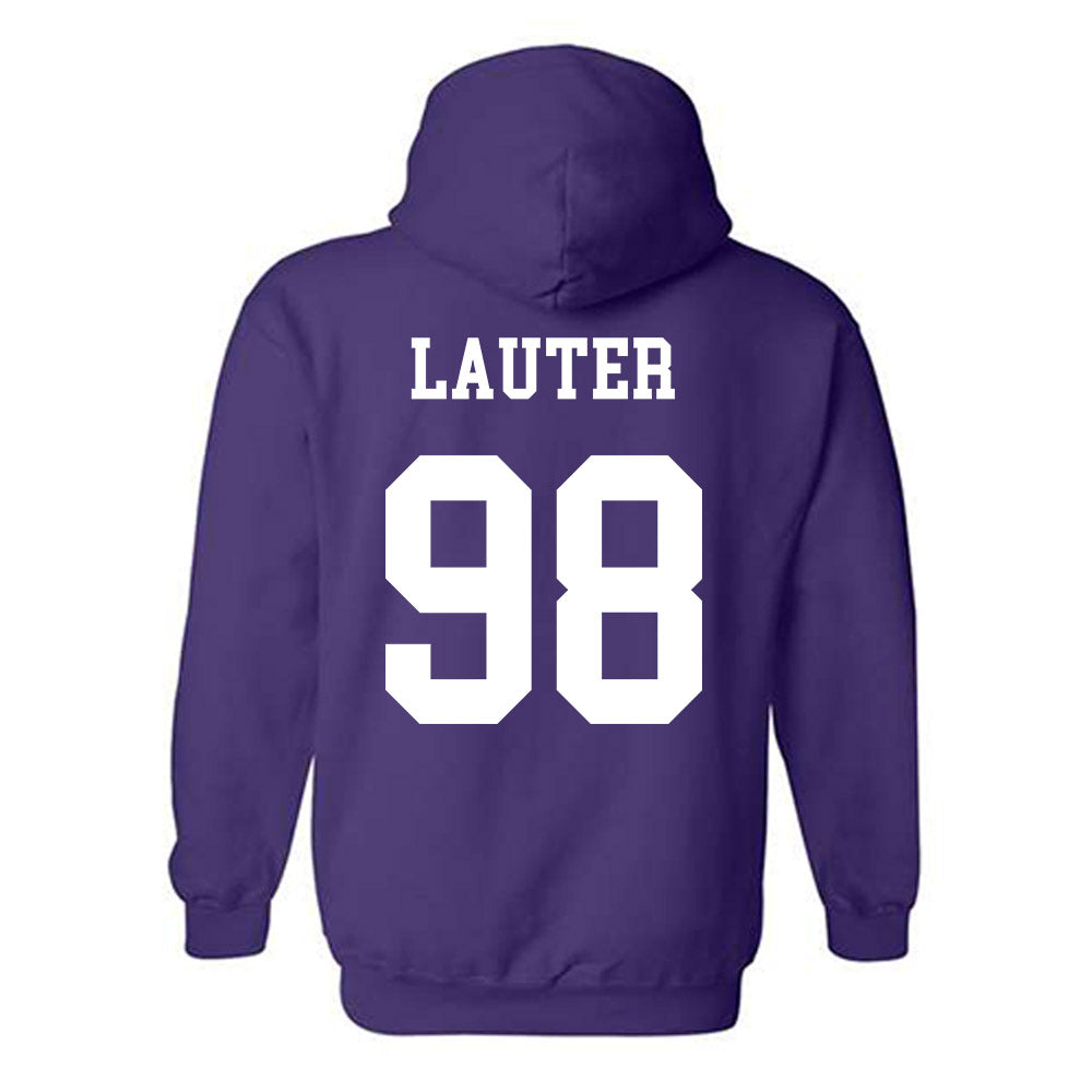 Northwestern - NCAA Football : Landon Lauter - Sports Shersey Hooded Sweatshirt-1
