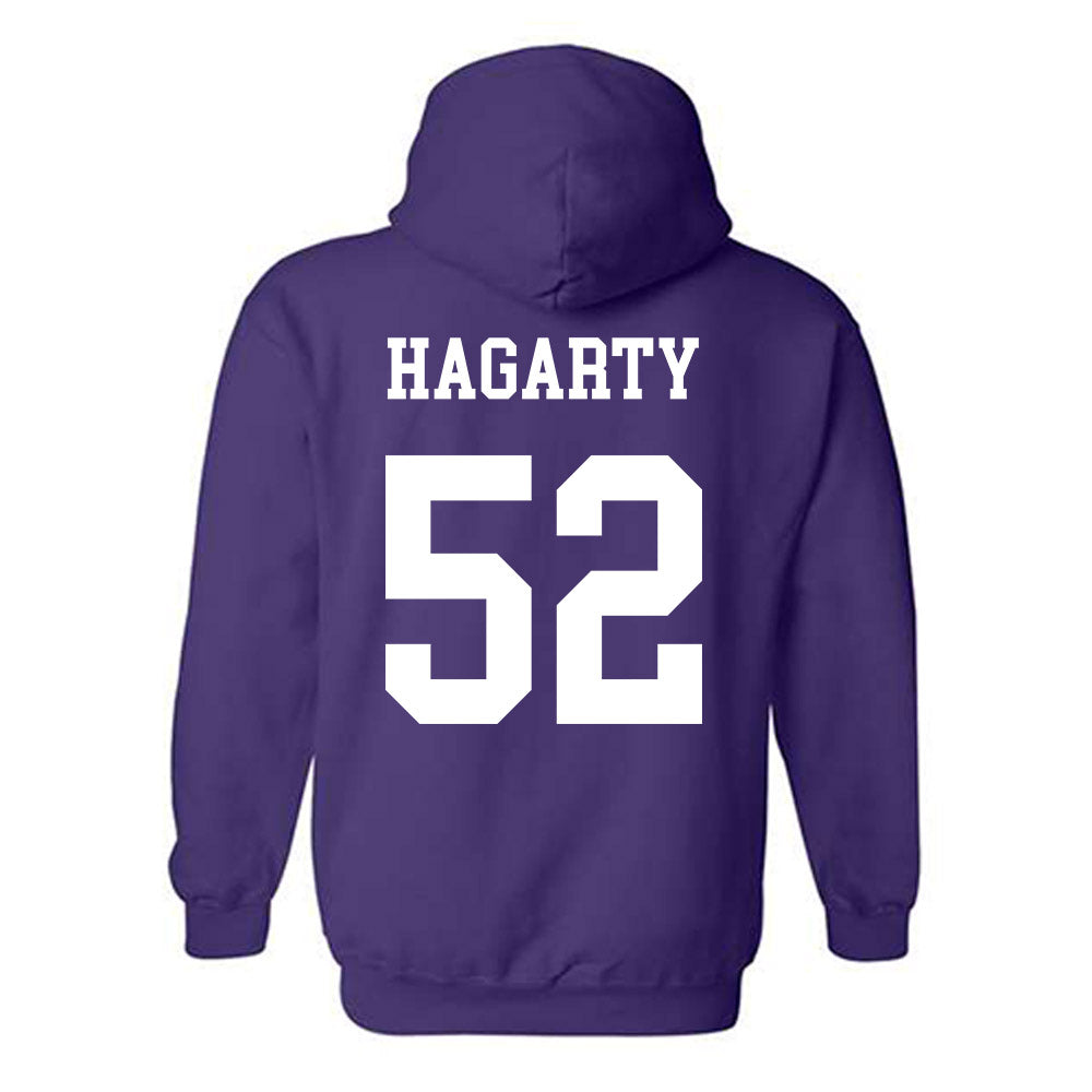 Northwestern - NCAA Football : Richie Hagarty - Sports Shersey Hooded Sweatshirt