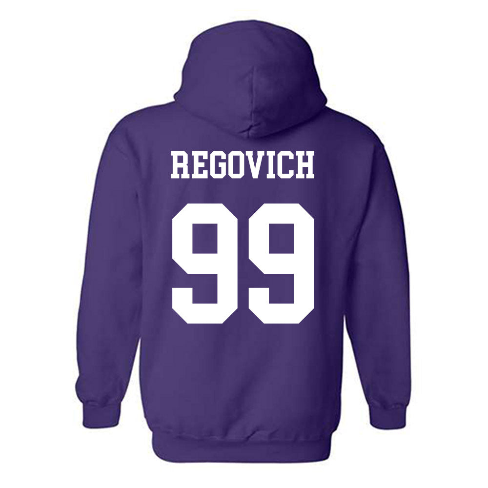 Northwestern - NCAA Football : Troy Regovich - Sports Shersey Hooded Sweatshirt-1