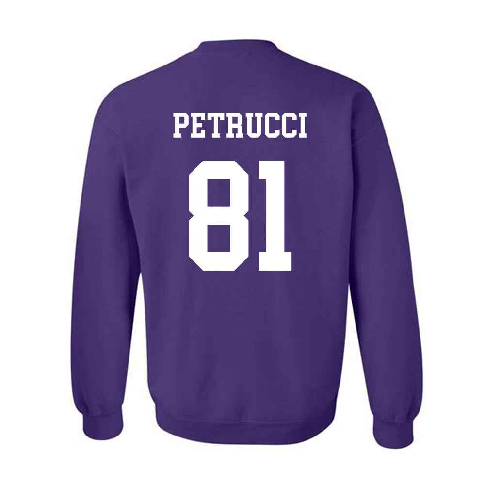 Northwestern - NCAA Football : Christopher Petrucci - Sports Shersey Crewneck Sweatshirt
