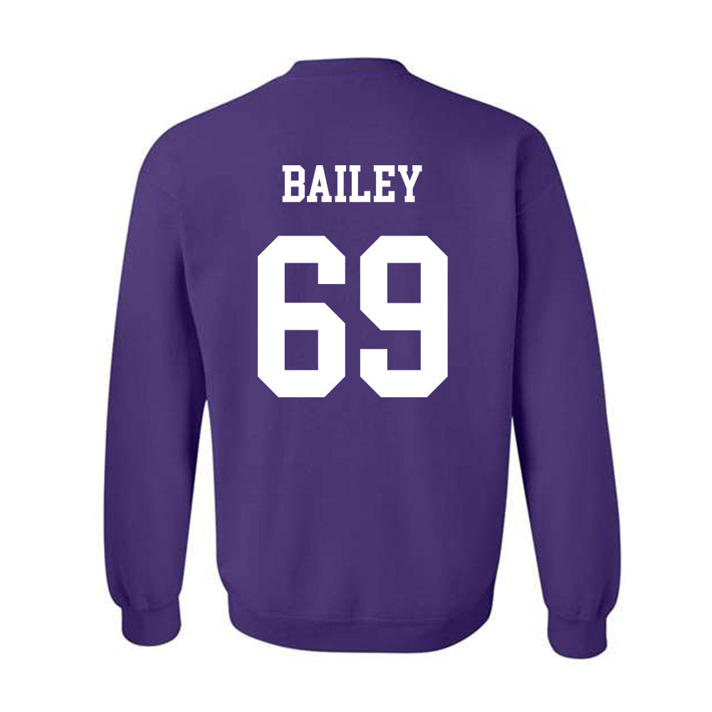 Northwestern - NCAA Football : Jack Bailey - Sports Shersey Crewneck Sweatshirt