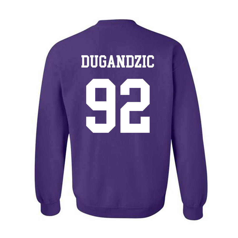 Northwestern - NCAA Football : Nikola Dugandzic - Sports Shersey Crewneck Sweatshirt-1